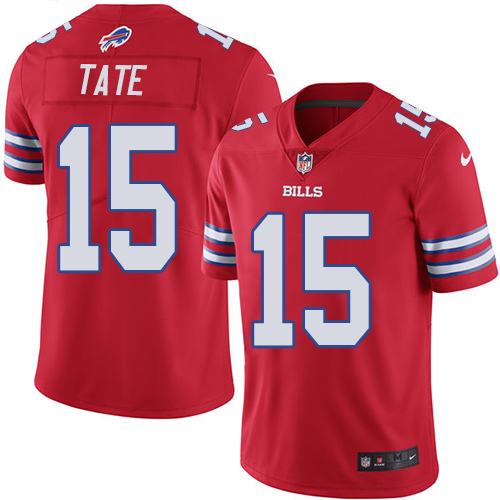 Youth Limited Brandon Tate Nike Jersey Red - #15 Rush NFL Buffalo Bills